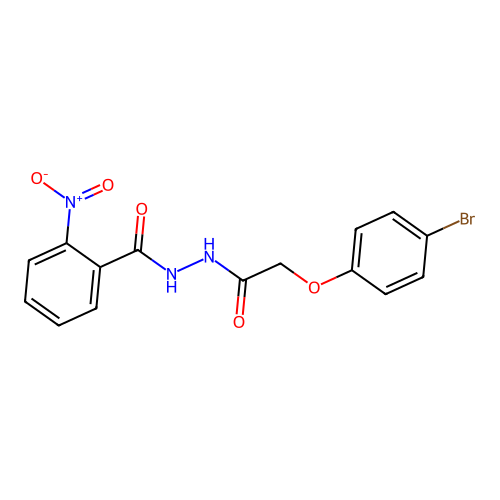 N'-[(4-bromophenoxy)acetyl]-2-nitrobenzohydrazide structure