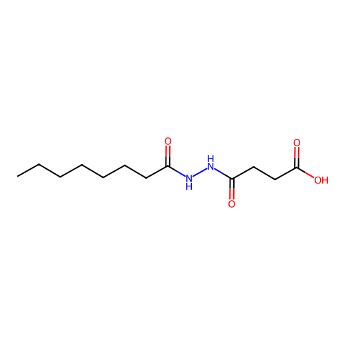 4-(2-Octanoylhydrazinyl)-4-oxobutanoic acid structure