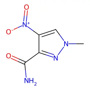 1-Methyl-4-nitro-1H-pyrazole-3-carboxamide structure
