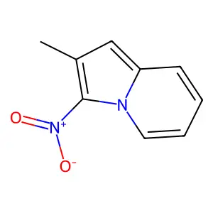 2-Methyl-3-nitroindolizine structure