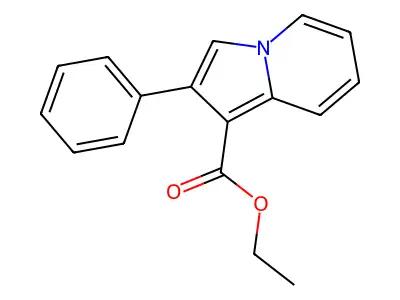 Ethyl 2-phenylindolizine-1-carboxylate structure
