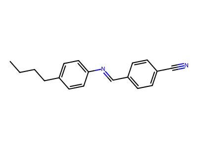 Benzonitrile, 4-(((4-butylphenyl)imino)methyl)- structure