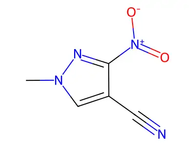 1-methyl-3-nitro-1H-pyrazole-4-carbonitrile structure
