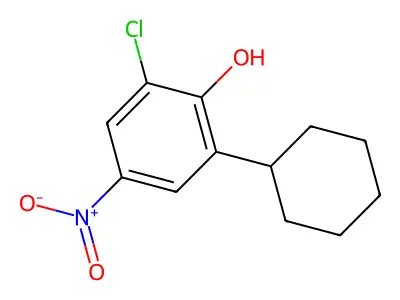 2-Chloro-6-cyclohexyl-4-nitrophenol structure