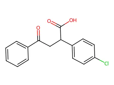 (2S)-2-(4-chlorophenyl)-4-oxo-4-phenylbutanoic acid structure