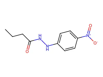 Butyric acid, 2-(p-nitrophenyl)hydrazide structure