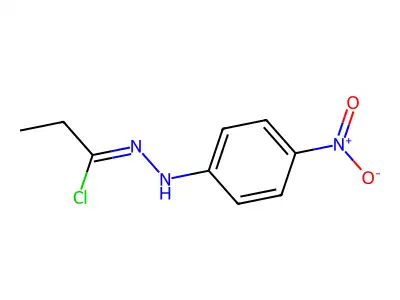 N-(4-nitrophenyl)propanehydrazonoyl chloride structure