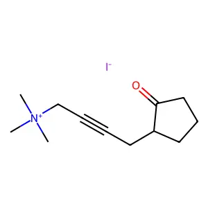 Ammonium, (4-(2-oxocyclopentyl)-2-butynyl)trimethyl-, iodide structure