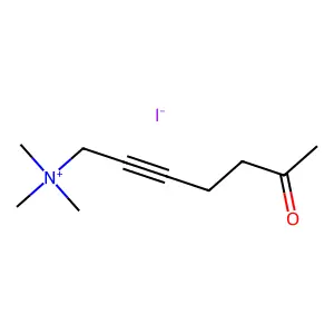 N,N,N-Trimethyl-6-oxohept-2-yn-1-aminium iodide structure