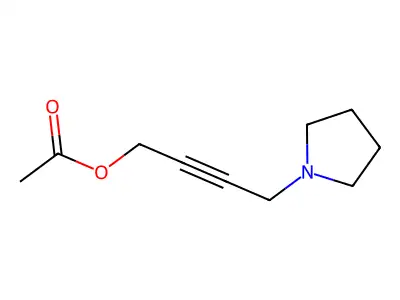 2-Butyn-1-ol, 4-(1-pyrrolidinyl)-, acetate (ester) structure
