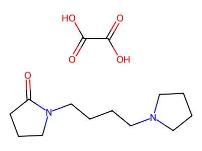 2-Pyrrolidinone, 1-(4-(1-pyrrolidinyl)butyl)-, ethanedioate (1:1) structure
