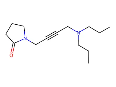 2-Pyrrolidinone, 1-(4-(dipropylamino)-2-butynyl)- structure