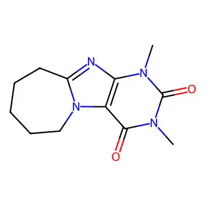7,8,9,10-Tetrahydro-1,3-dimethyl-1H-azepino(2,1-f)purine-2,4(3H,6H)-dione structure