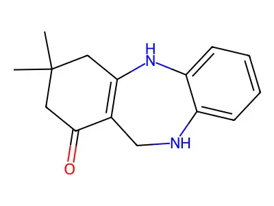 3,3-dimethyl-2,3,4,5,10,11-hexahydro-1H-dibenzo[b,e][1,4]diazepin-1-one structure