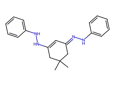 5,5-Dimethyl-3-(2-phenylhydrazinyl)-2-cyclohexen-1-one 2-phenylhydrazone structure