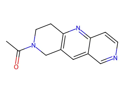 2-Acetyl-1,2,3,4-tetrahydropyrido[4,3-b][1,6]naphthyridine structure