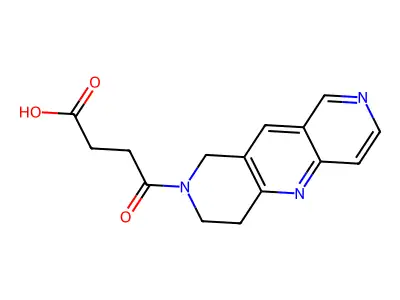 4-(3,4-Dihydropyrido(4,3-b)-1,6-naphthyridin-2(1H)-yl)-4-oxobutanoic acid structure