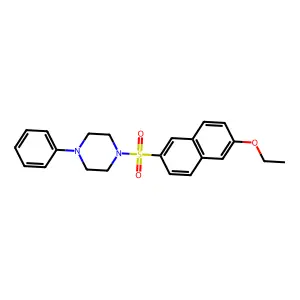 1-[(6-Ethoxynaphthalen-2-yl)sulfonyl]-4-phenylpiperazine structure