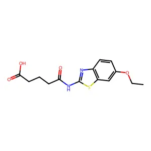 5-[(6-Ethoxy-1,3-benzothiazol-2-yl)amino]-5-oxopentanoic acid structure
