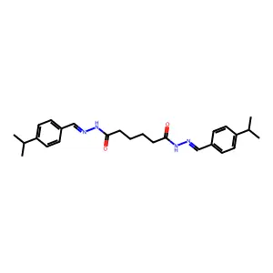N'1,N'6-bis({[4-(propan-2-yl)phenyl]methylidene})hexanedihydrazide structure