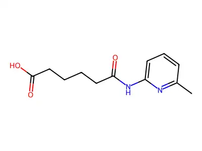 6-[(6-Methylpyridin-2-yl)amino]-6-oxohexanoic acid structure