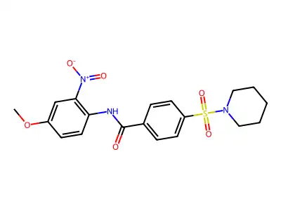 N-(4-methoxy-2-nitrophenyl)-4-piperidin-1-ylsulfonylbenzamide structure