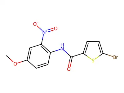 5-bromo-N-(4-methoxy-2-nitrophenyl)thiophene-2-carboxamide structure