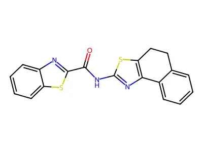 N-(4,5-dihydronaphtho[1,2-d]thiazol-2-yl)benzo[d]thiazole-2-carboxamide structure