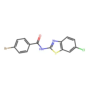 4-bromo-N-(6-chloro-1,3-benzothiazol-2-yl)benzamide structure