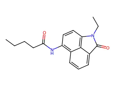 N-(1-ethyl-2-oxo-1,2-dihydrobenzo[cd]indol-6-yl)pentanamide structure