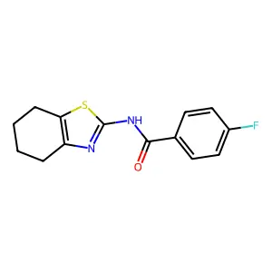 4-fluoro-N-(4,5,6,7-tetrahydro-1,3-benzothiazol-2-yl)benzamide structure