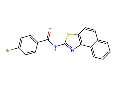 N-benzo[e][1,3]benzothiazol-2-yl-4-bromobenzamide structure
