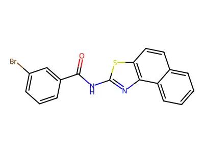 N-benzo[e][1,3]benzothiazol-2-yl-3-bromobenzamide structure