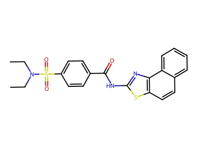 N-benzo[e][1,3]benzothiazol-2-yl-4-(diethylsulfamoyl)benzamide structure