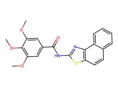 N-benzo[e][1,3]benzothiazol-2-yl-3,4,5-trimethoxybenzamide structure