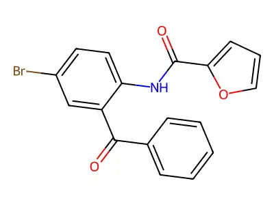 N-(2-benzoyl-4-bromophenyl)furan-2-carboxamide structure