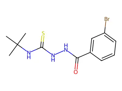 1-[(3-Bromobenzoyl)amino]-3-tert-butylthiourea structure