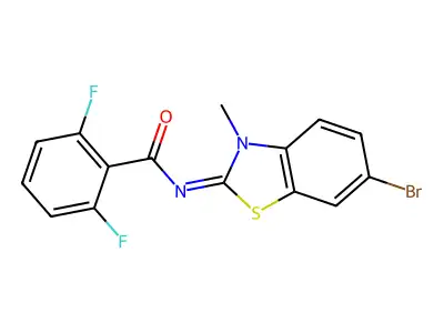 (E)-N-(6-bromo-3-methylbenzo[d]thiazol-2(3H)-ylidene)-2,6-difluorobenzamide structure