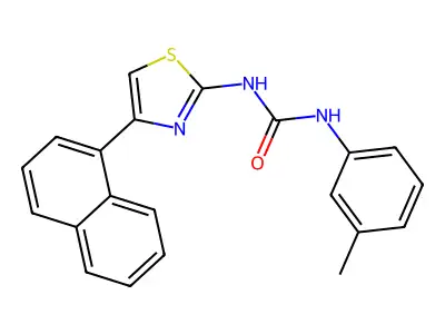 1-(4-(Naphthalen-1-yl)thiazol-2-yl)-3-(m-tolyl)urea structure