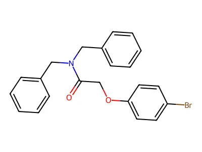 N,N-dibenzyl-2-(4-bromophenoxy)acetamide structure