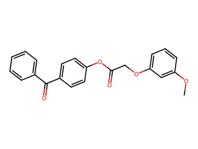 4-Benzoylphenyl 2-(3-methoxyphenoxy)acetate structure
