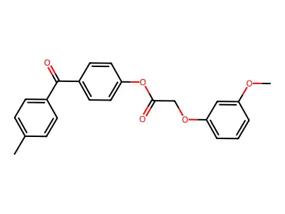 4-(4-Methylbenzoyl)phenyl 2-(3-methoxyphenoxy)acetate structure