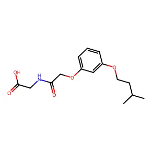 2-(2-(3-(Isopentyloxy)phenoxy)acetamido)acetic acid structure