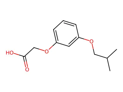 2-[3-(2-Methylpropoxy)phenoxy]acetic acid structure