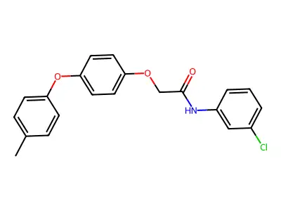 N-(3-chlorophenyl)-2-[4-(4-methylphenoxy)phenoxy]acetamide structure
