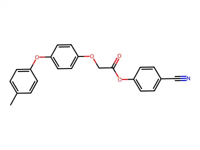 4-Cyanophenyl 2-(4-(p-tolyloxy)phenoxy)acetate structure