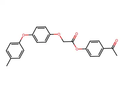 4-Acetylphenyl 2-(4-(p-tolyloxy)phenoxy)acetate structure