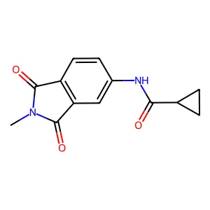 N-(2-methyl-1,3-dioxoisoindol-5-yl)cyclopropanecarboxamide structure