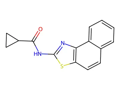 N-(naphtho[1,2-d]thiazol-2-yl)cyclopropanecarboxamide structure