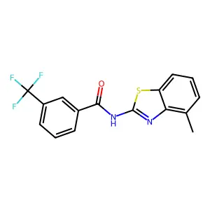 N-(4-methyl-1,3-benzothiazol-2-yl)-3-(trifluoromethyl)benzamide structure